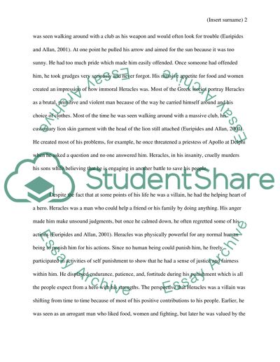 Heracles in Euripides: Hero or Villain