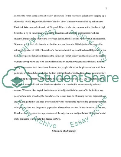 High School and Chronicle of a Summer Film