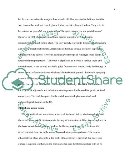 Ethical Analysis of Independent Reading of The Spirit Catches