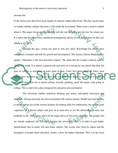 Heterogeneity in the Returns to University Education