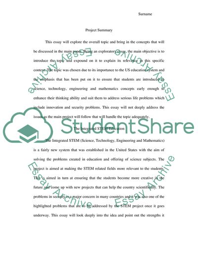 The Integrated Science, Technology, Engineering and Mathematics Education