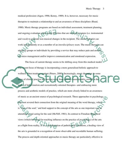 Music therapy essay