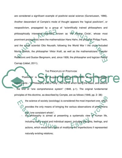 Positivism and Positive Philosophy