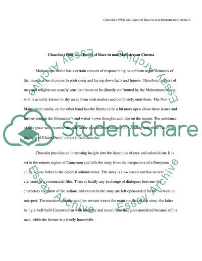 Chocolat and Issues of Race