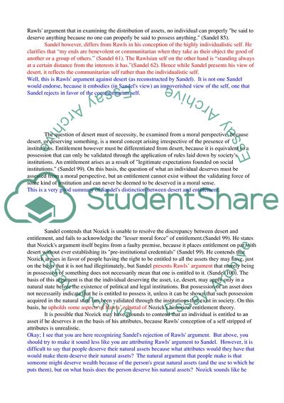 Liberalism and Theory of Justice vs Anarchy, State and Utopia