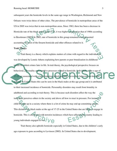 Homicide - Black males age 17-25