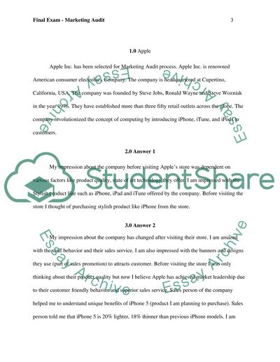 Apple Marketing Audit