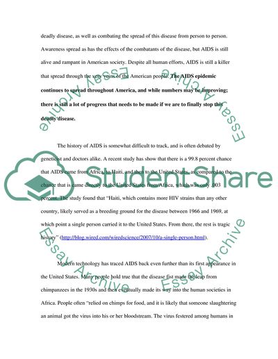 Status of Aids in the US
