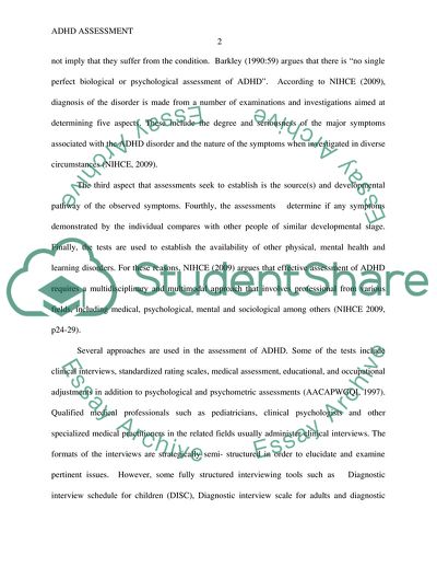 Concepts of Attention Deficit Hyperactivity Disorder