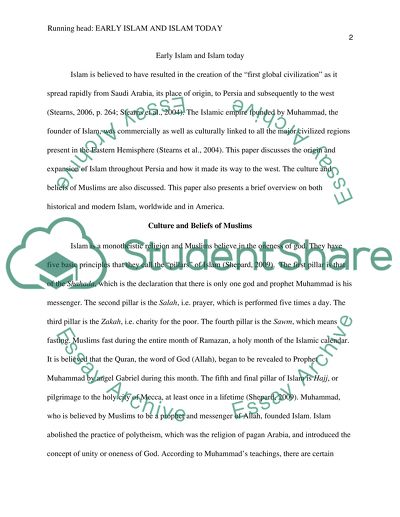 Early Islam and Islam Today