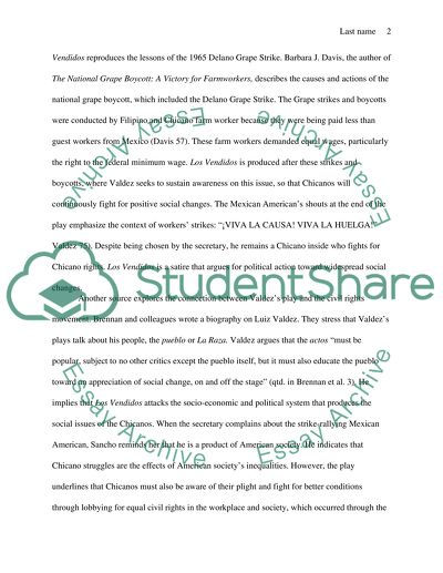 Satire and Irony in Valdezs Los Vendidos: Fighting for the Civil Rights of Mexican Americans