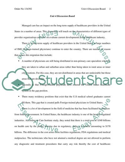 Unit 4 Discussion Board