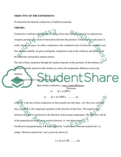 Thermal Conductivity Report