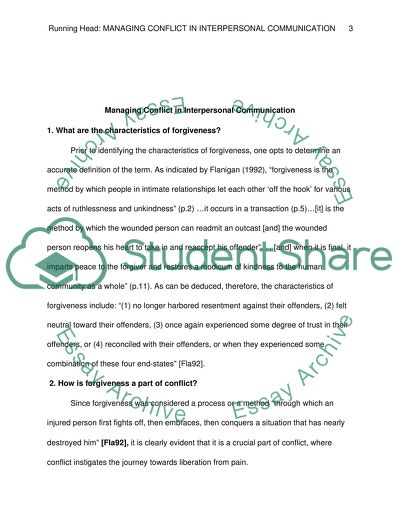 Describe how to manage conflict in interpersonal communication