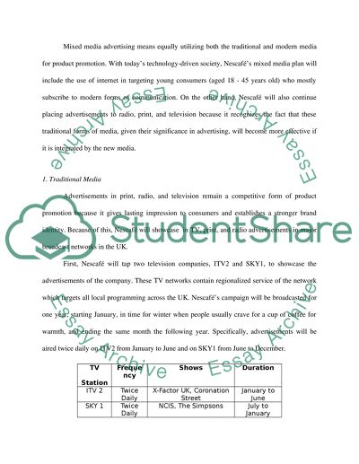 Media Strategies for Nescafe in the UK