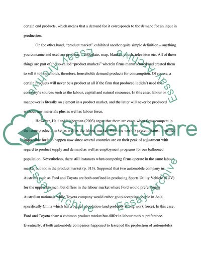 Labour Market and Policy