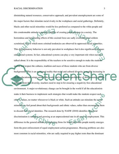 Racial Discrimination in Civilized Society