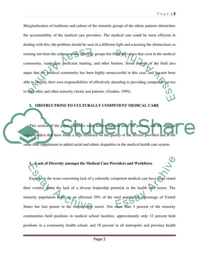 Obstructions to culturally competent medical care