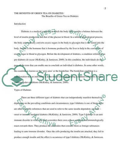 The Benefits of Green Tea on Diabetes