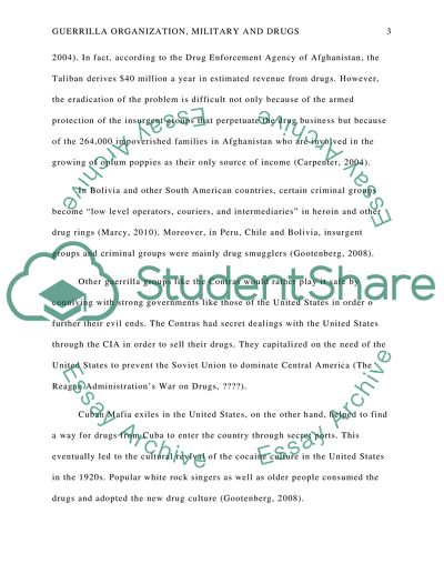 Role of Insurgent Groups and Guerrilla Organizations in the World Drug Trade