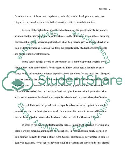 Which is best Private or Public Schools