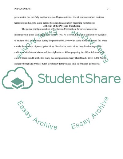 Aspects of the Power Point Presentation