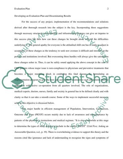 Developing an Evaluation Plan and Disseminating Results