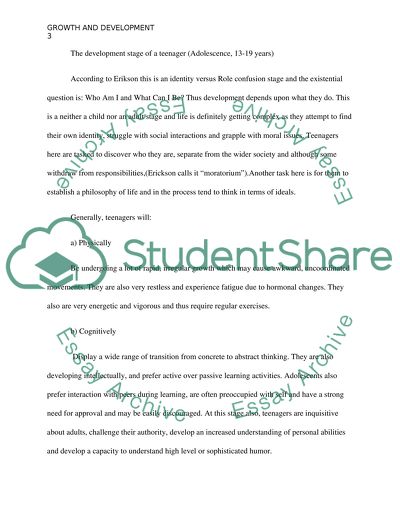 Growth and Development: Teenagers 13 19 years