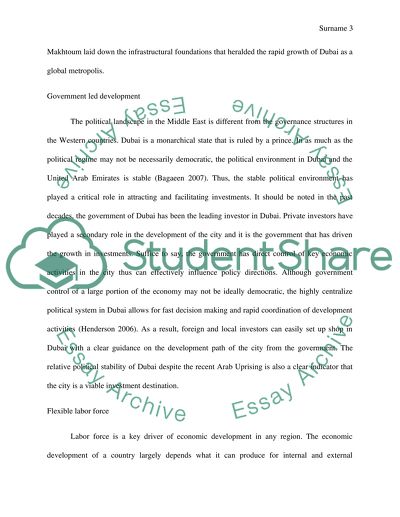 Dubai Strategy: Past, Present, Future