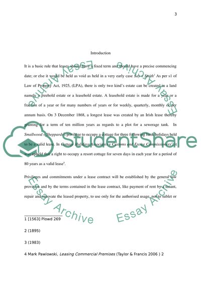 Certainty of Terms in Lease Contract