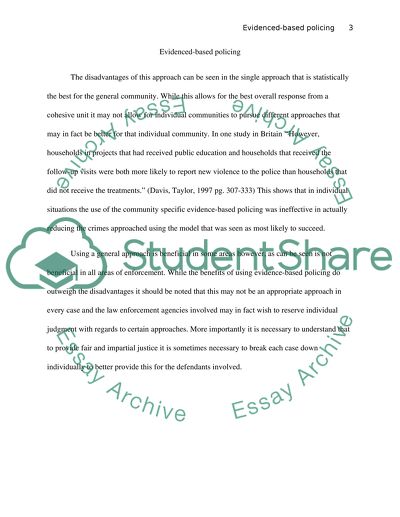 Evidence-based Policing