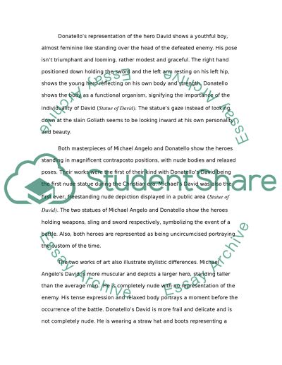 Comparison of Michael Angelos and Donatellos David