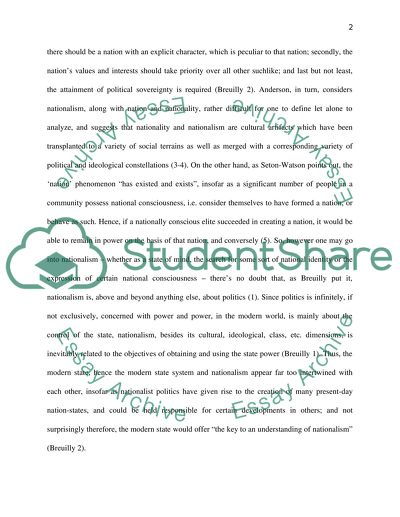 Nationalism and the Modern World