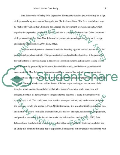 Mental Health Assessment and Management