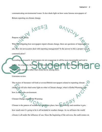 Media Coverage of Climate Change