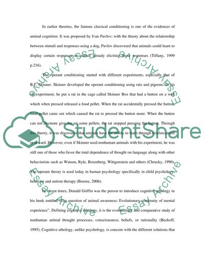 Theories on the Cognitive Capacities of Nonhuman Animals