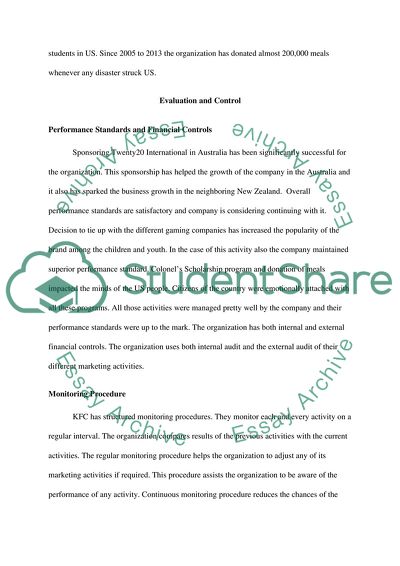 Marketing Implementation, Evaluation and Control, and Monitoring Procedure