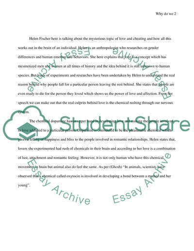 Why do we love and cheat