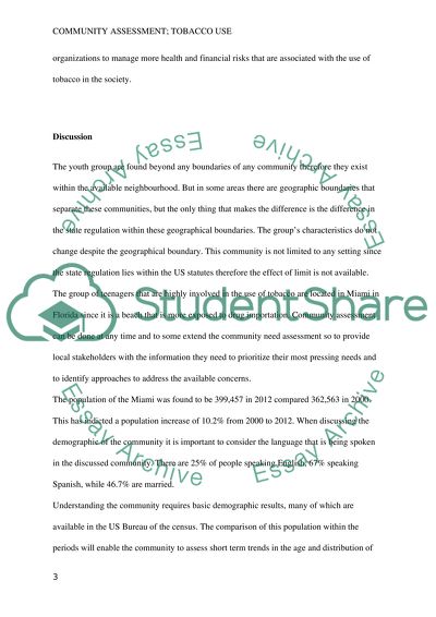 Tobacco Use in a Community