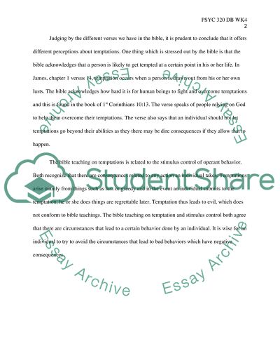 Different Perceptions about Temptations