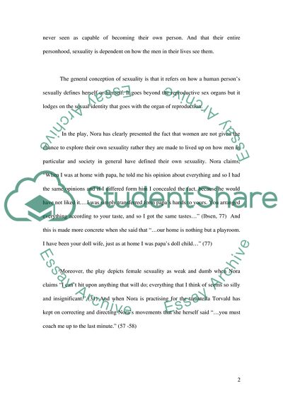 Sexuality and Disguise in Ibsens a Dolls House