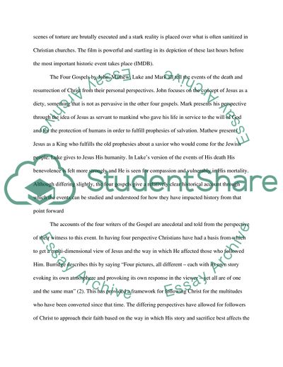 The Four Gospels which Give Perspectives on the Events of Christs Life