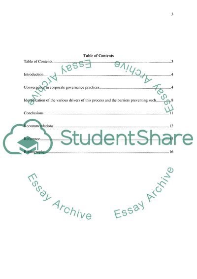 Potential Constraints Relating to Convergence of Corporate Governance