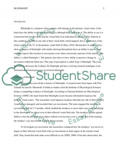 Blindness essay topics image