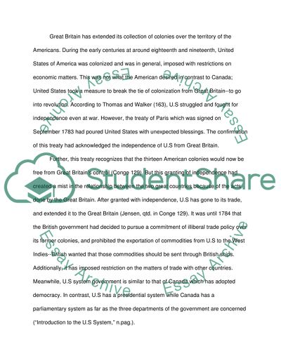 The Independence in Canada and in the United States