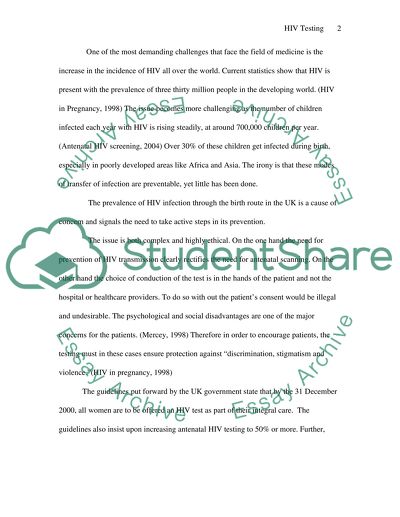 Routine Antenatal HIV Testing