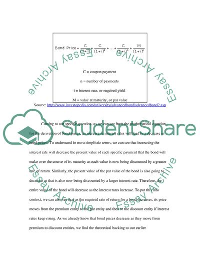 Bond Prices and Interest Rates