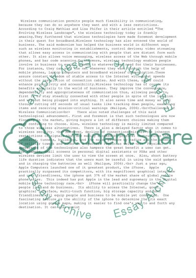 Wireless communication in business (On the Apple example)