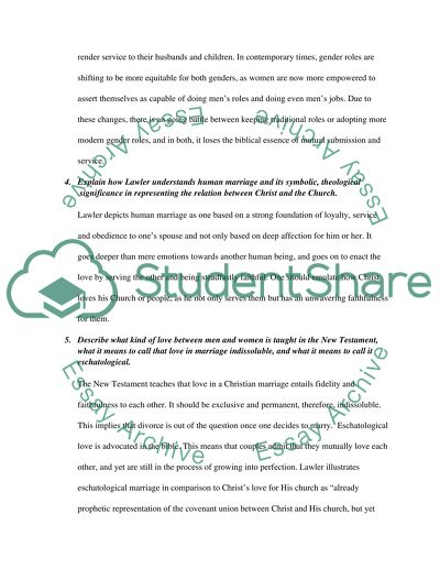 Marriage in the New Testament