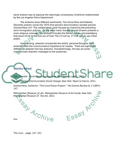 Unique Messages of The Cruci-Fiction Project and The Three Crosses